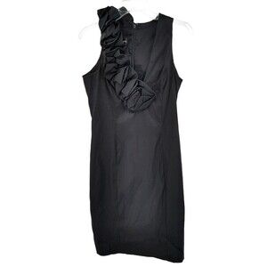 Jessica McClintock Sleeveless Black Sheath Dress - Small